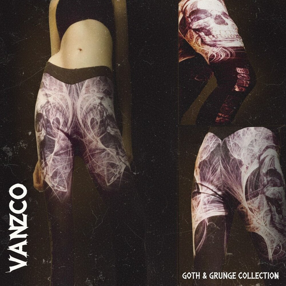 Bona Ladies Gothic Skull Print Leggings | Estimated Size S/M